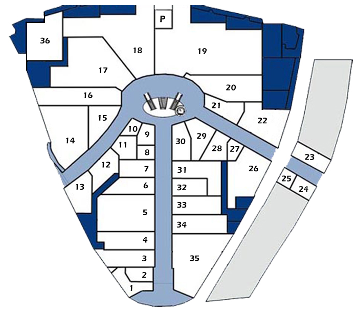 Plattegrond van Winkelcentrum de Driehoek Oldenzaal